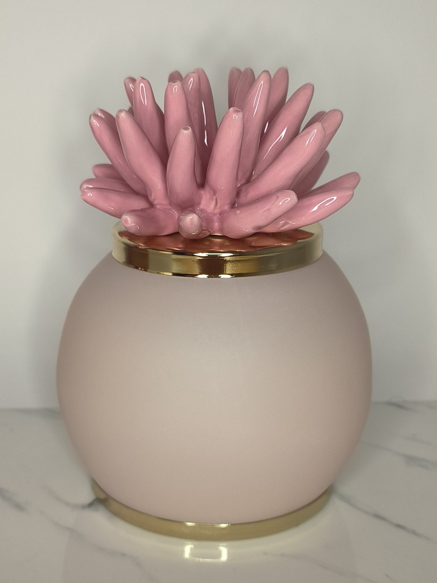 Lampade led a sfera con Corallo in Ceramica di Capodimonte
