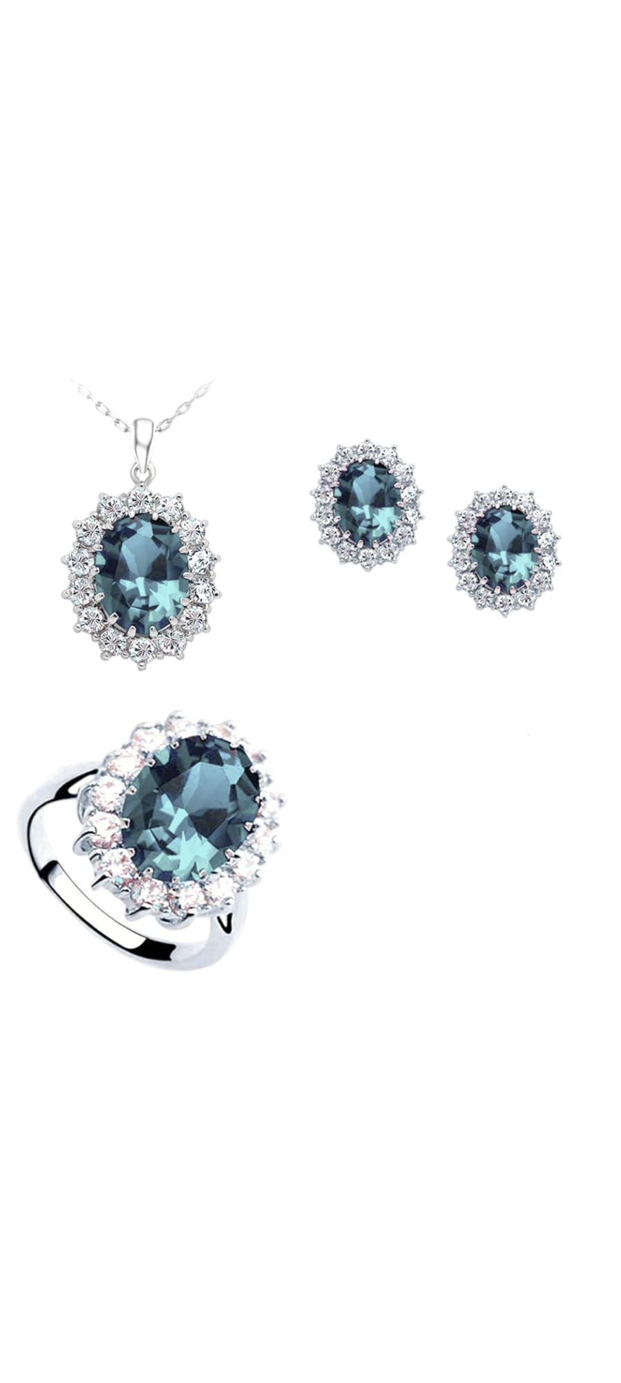 Parure kate Acquamarina in argento 925.