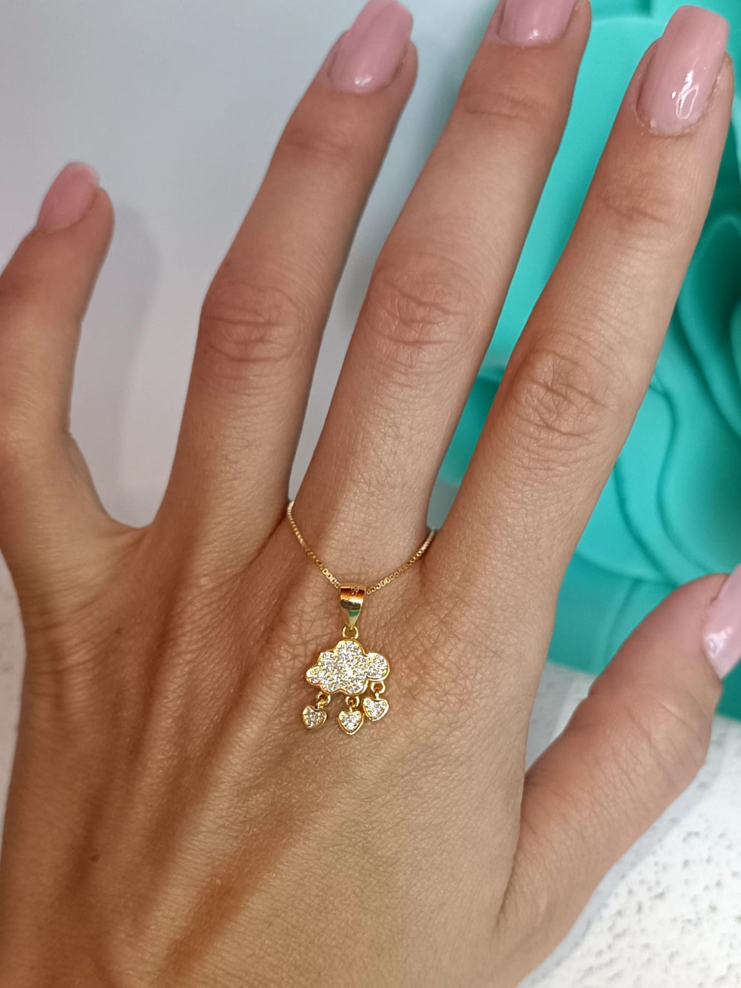 Collana Nuvola in argento 925 e zirconi.