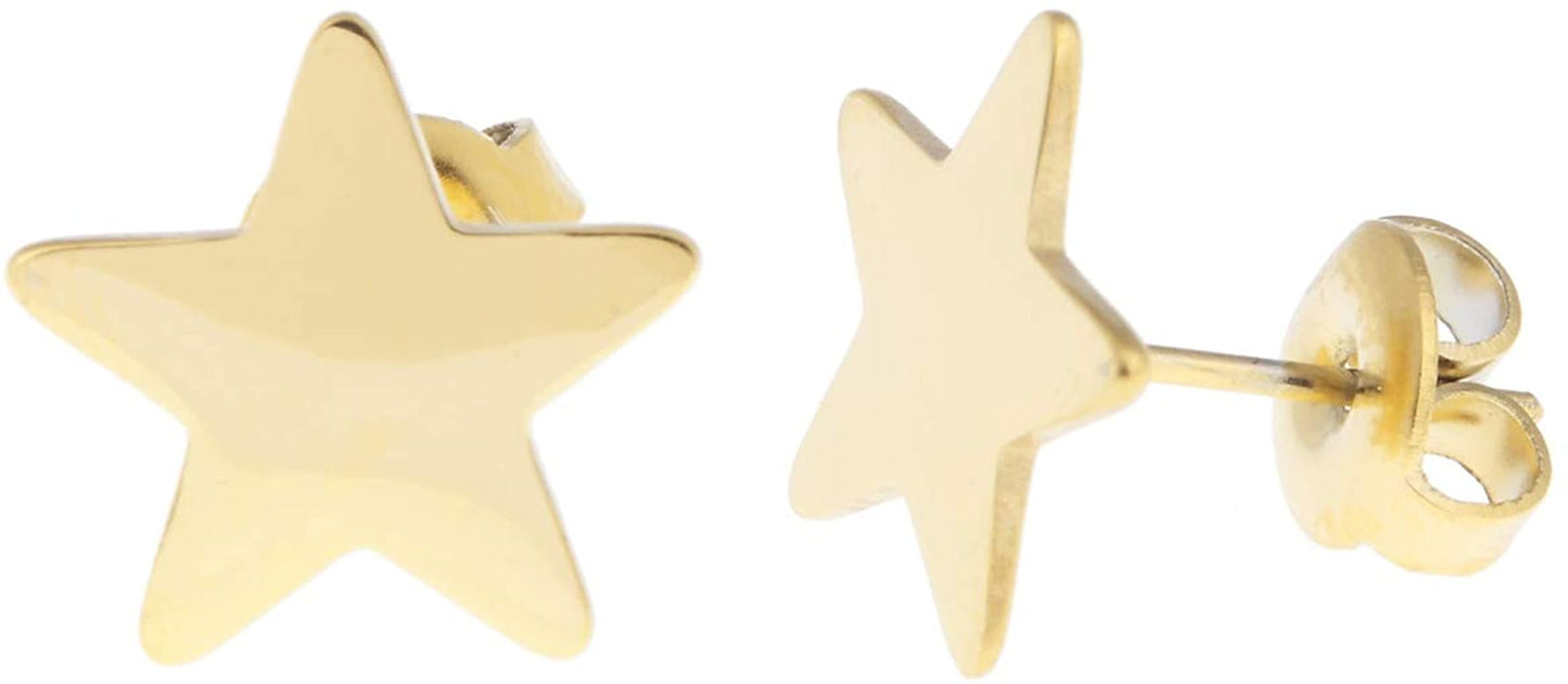 Orecchini stellina in argento 925 rodiato