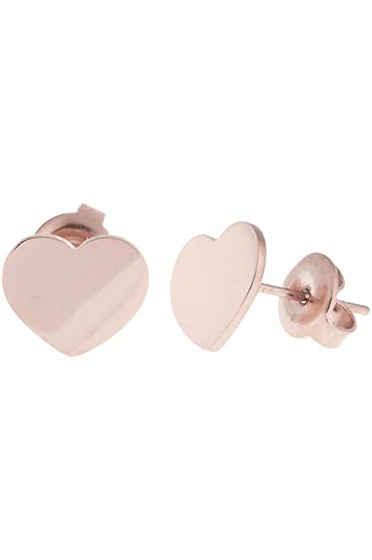 Orecchini cuoricino in argento 925 rodiato