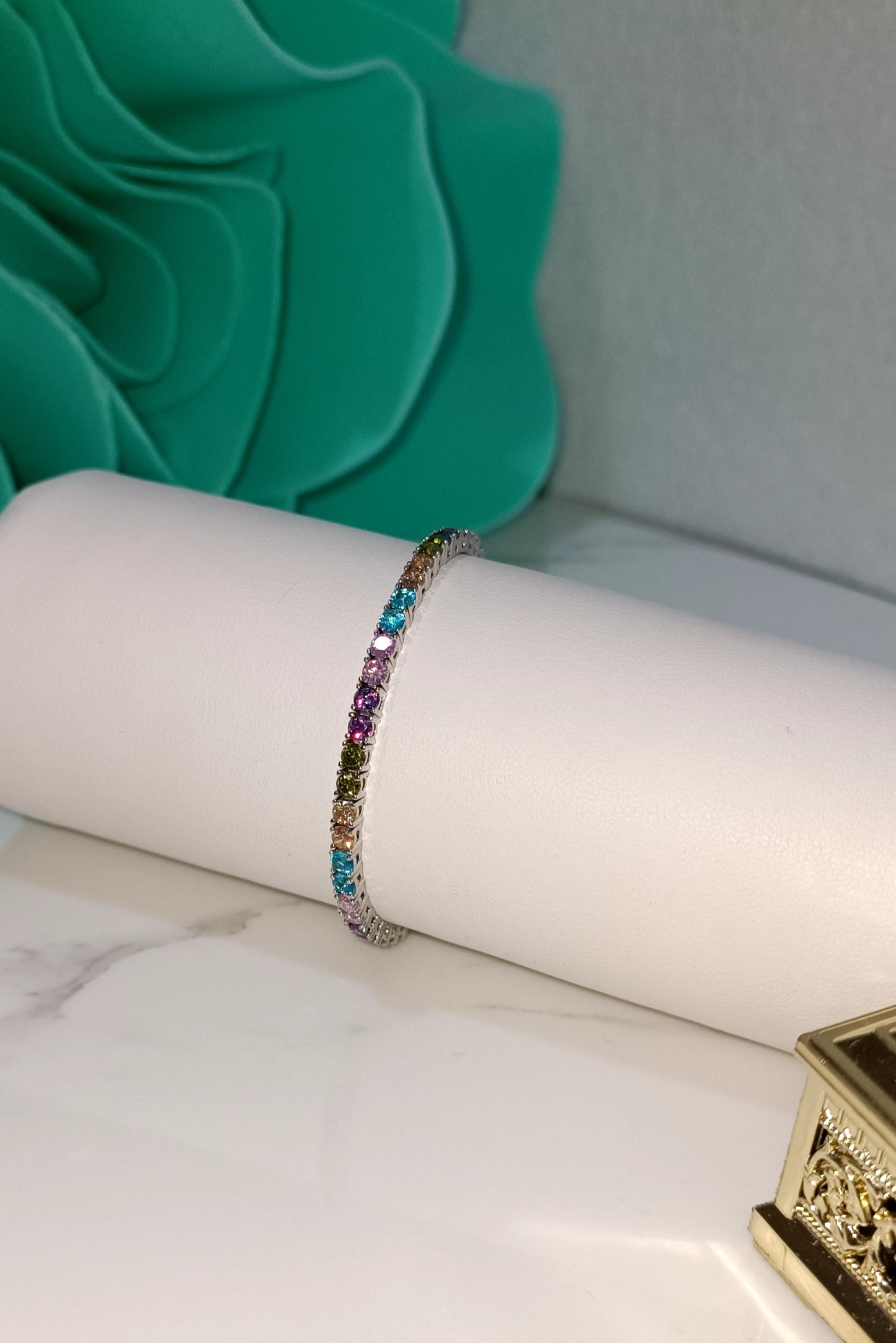 Bracciale tennis Rainbow soft in argento 925