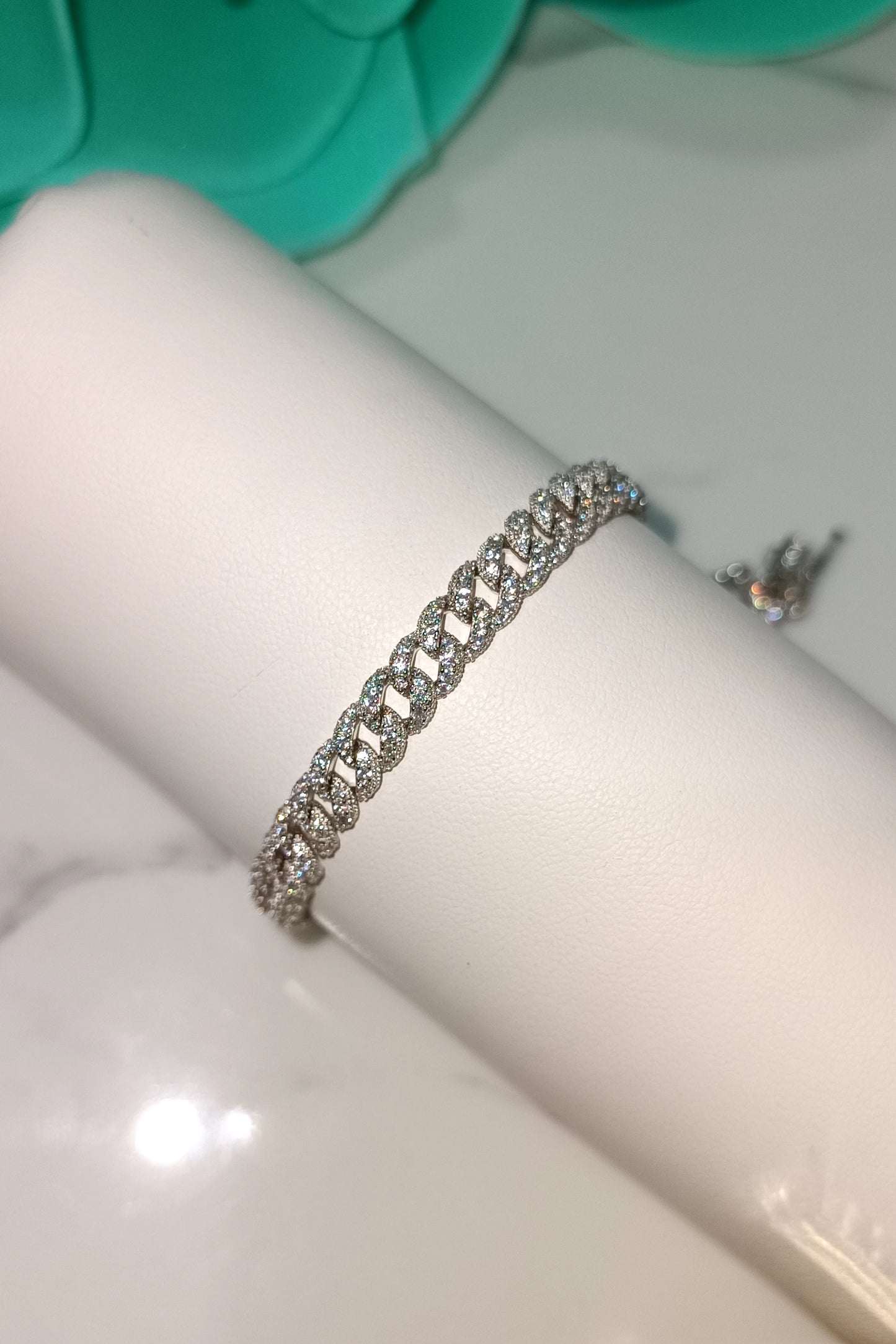 Bracciale Grumetta pavé in argento 925 e zirconi.