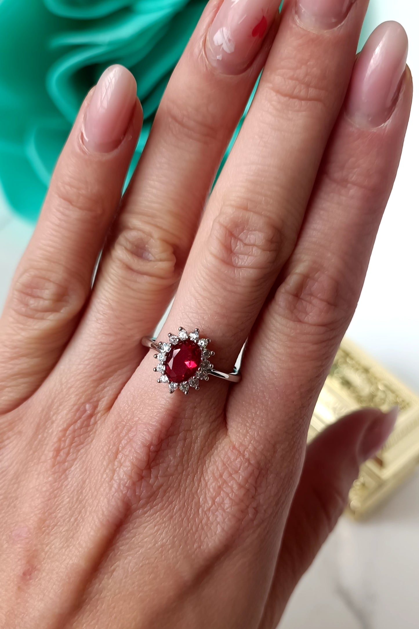 Kate Rubino Ring aus 925er Silber und Zirkonen