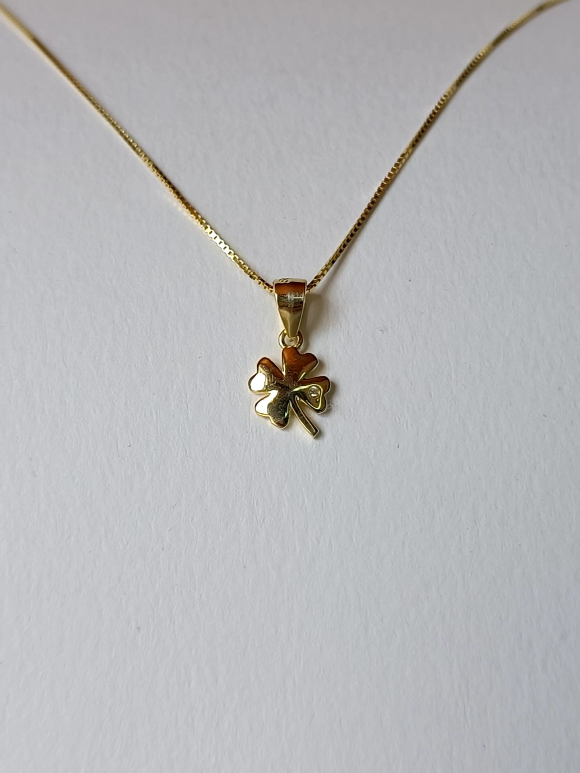 Collana quadrifoglio oro