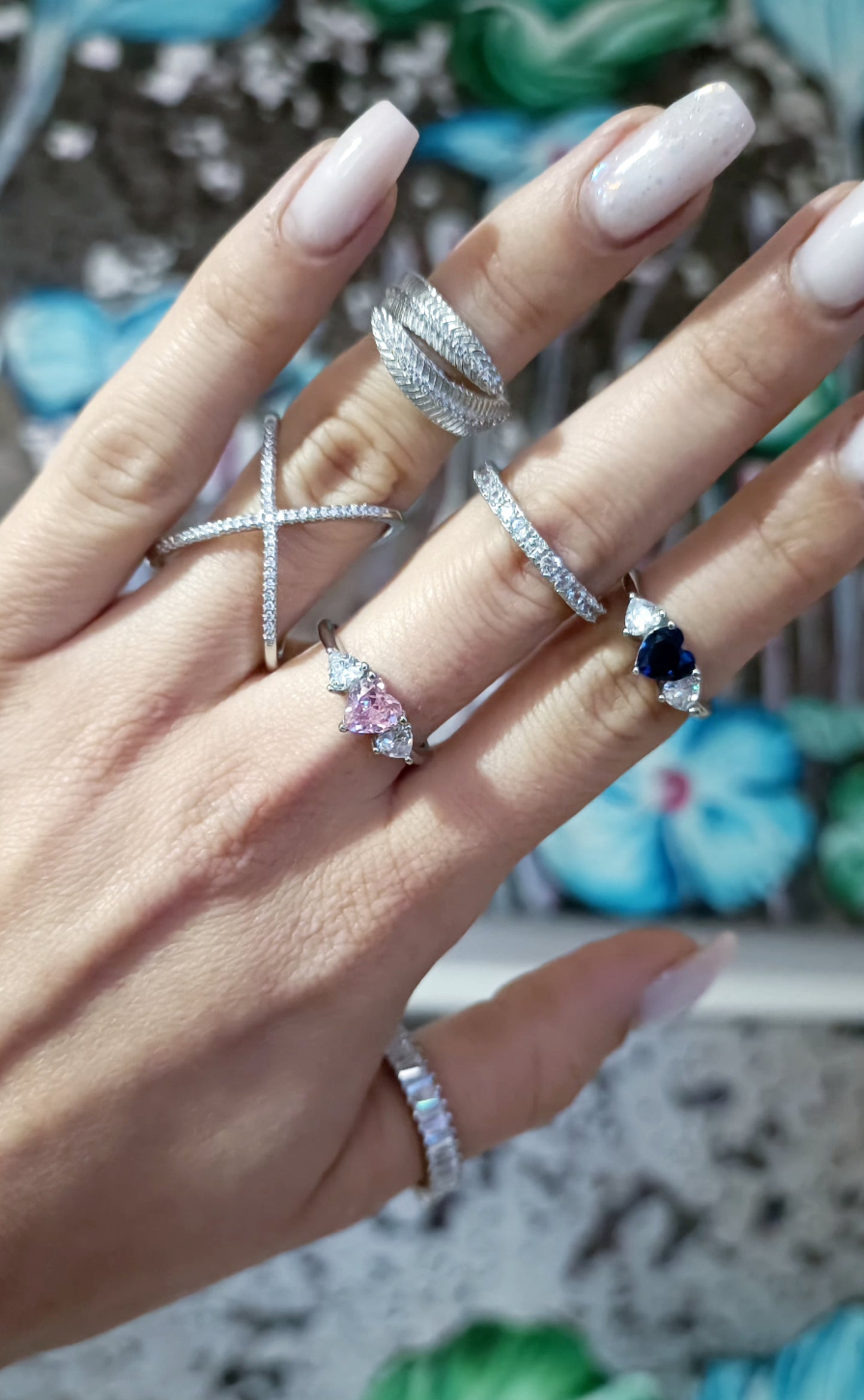 Anello Veretta Eternity 3 mm in argento 925 e zirconi