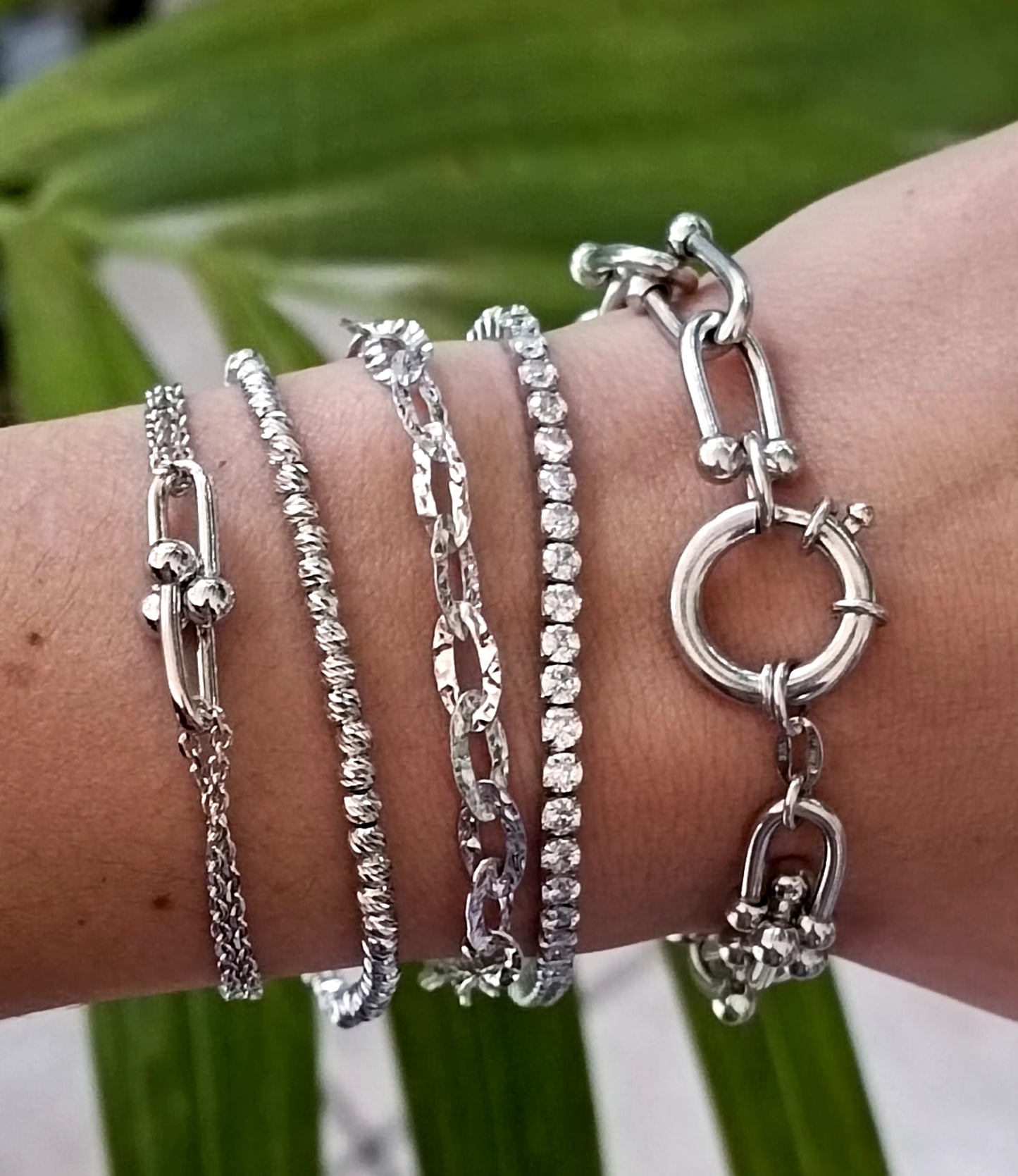 Bracciale catena Morgana maglia Grande in argento 925