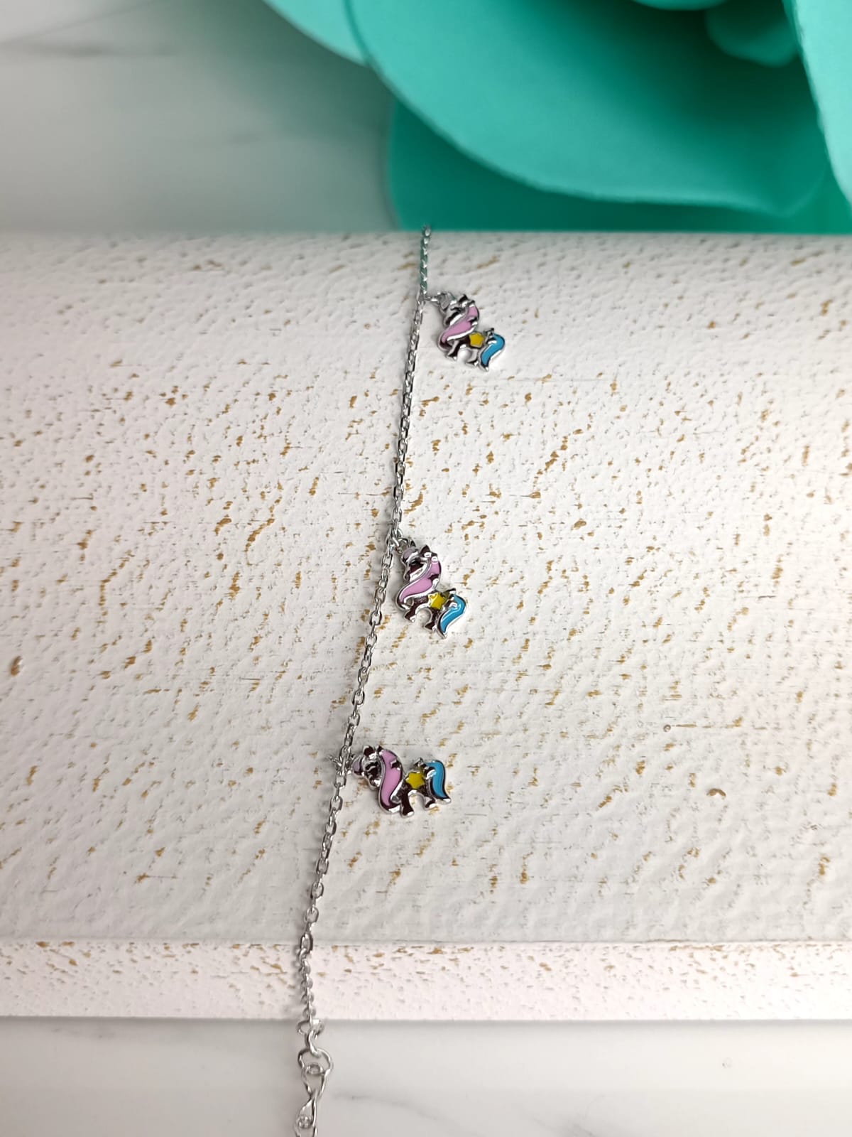 Bracciali bimba Unicorno e Farfalle in argento 925.