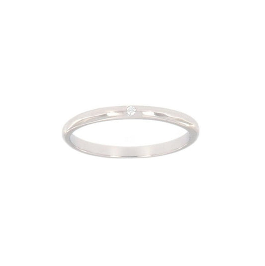 Bandring mit Brillant in 925er Silber