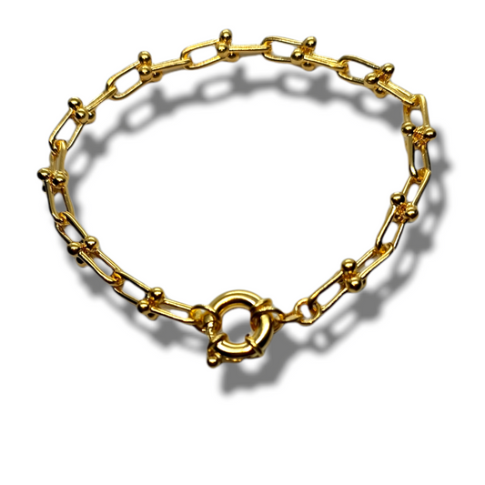 Bracciale catena Morgana in argento 925 nn bagnato oro