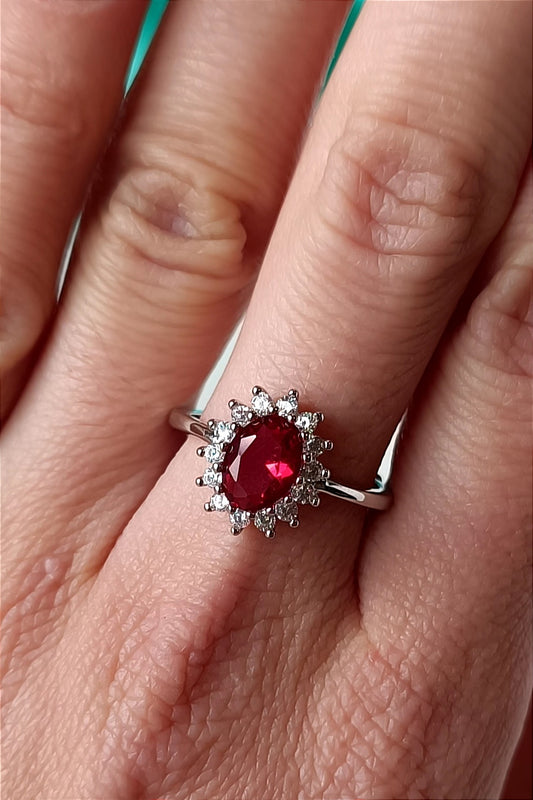 Kate Rubino Ring aus 925er Silber und Zirkonen