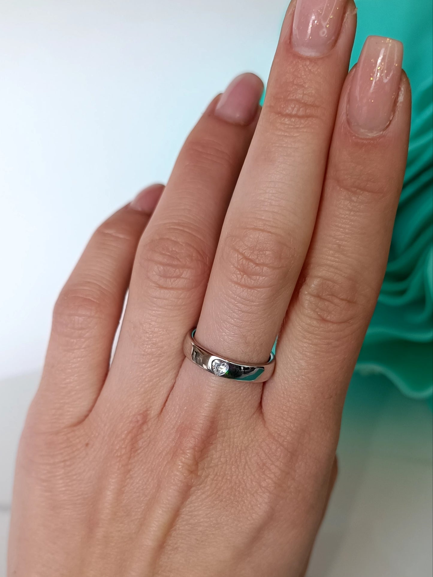 Fedona-Ring „Du bist mein Herz“ mit Lichtpunkt im Herzen in 925er Silber und Zirkonia
