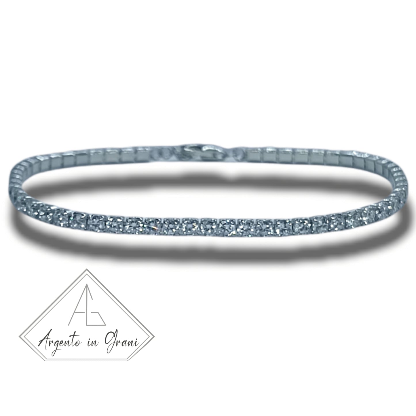 Bracciale Tennis 3mm in argento 935 e zirconi