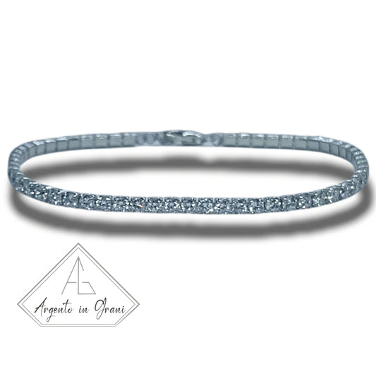 Bracciale Tennis 3mm in argento 935 e zirconi
